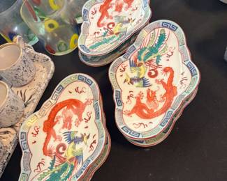 Awesome authentic vintage Japanese sushi dishes