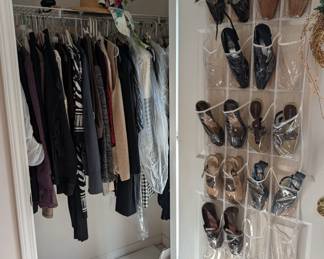 some women's shoes and clothing