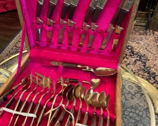 Brass Thai flatware