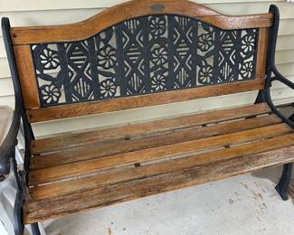 Wood bench