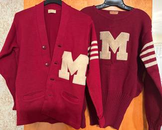 Antique varsity sweaters