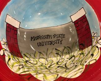 Large MSU Bowl...hand painted