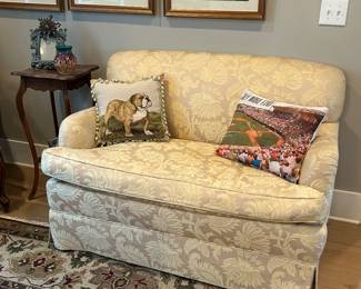 One of a Pair of Down Filled Small Sofas