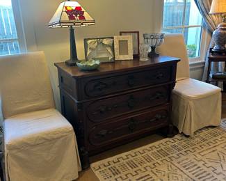 Antique Chest with Hand Carved Pulls