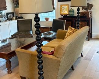 PAIR of "Spool" Floor Lamps