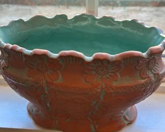 Terra Cotta Pot Glazed in Turquoise