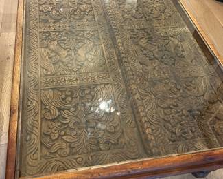 Hand Carved Doors as a Coffee Table - 