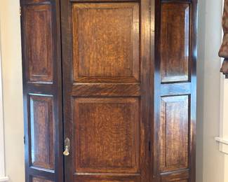 English Antique Carved Cabinet