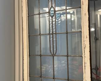 Large Stained Glass in Antique Frame