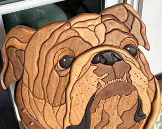 Wooden Bulldog.....Looks like a puzzle there are so many pieces!