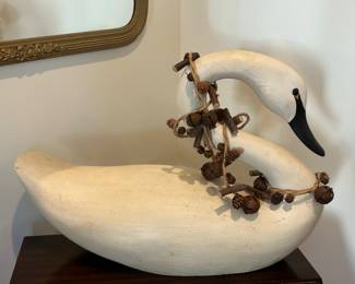 Large Wooden Swan