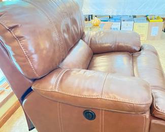 leather electric recliner