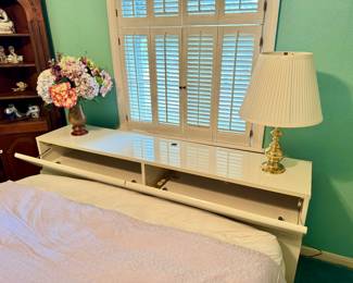 Cabinet behind platform bed (separate piece)