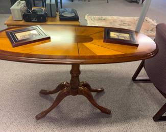 Oval inlaid table