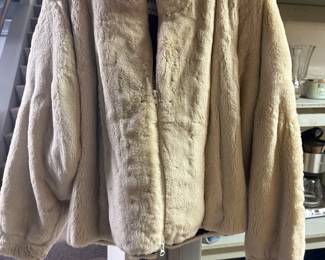 SHIRRED fur jacket