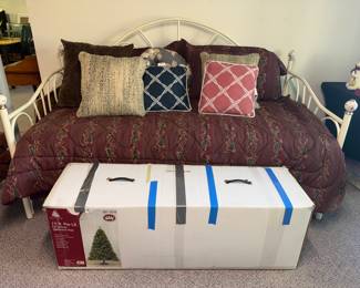 Daybed and Christmas tree