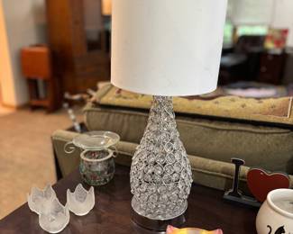 Matching lamps, cat coasters