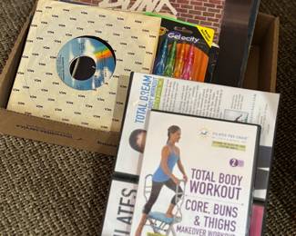 Records, workout DVDs