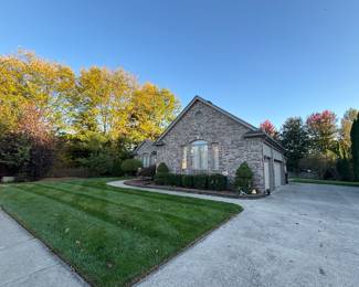 Stunning 3 bedroom ranch with large 3 car garage, patio, in wooded area in Shelby Twp