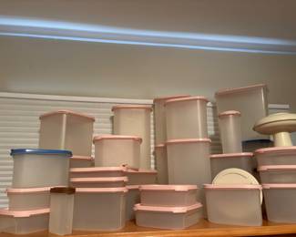 Vintage Tupperware, one of two collections in the house