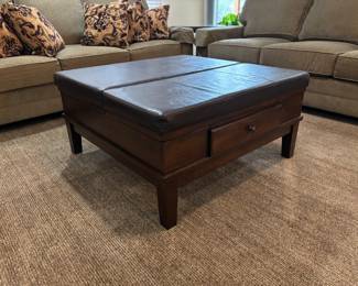 Coffee table with drawer and adjustable table 