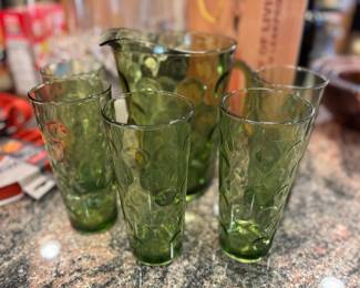 Mid century pitcher / glass set 