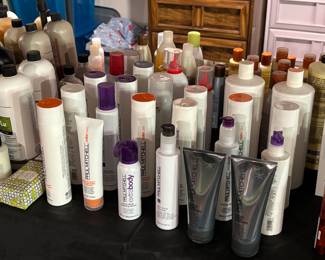 Lotion, hairspray, cosmetics