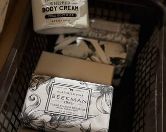 Goat milk soap and body creams