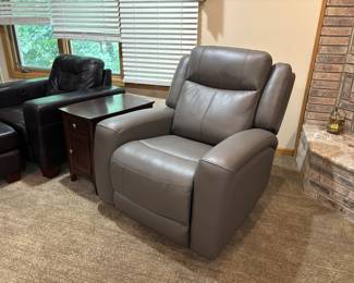 Nice new leather electric recliner