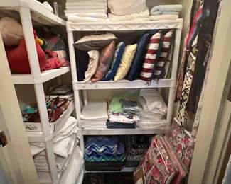 Pillows, blankets,