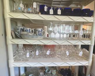 Glassware, cobalt blue glassware
