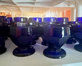 Cobalt blue glassware