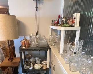 Coo coo clock, miscellaneous glass pieces