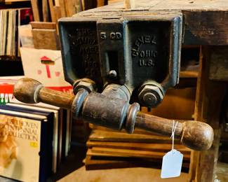 Beautiful workbench with vice (detail)...