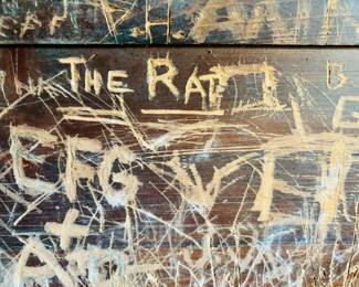 Four salvaged benches from the original Rathskeller restaurant (for those of you old enough to remember !)...