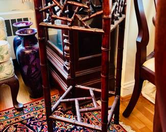 Vintage turned bamboo plant stand...