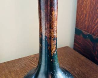 Rare (signed) CW Clewell copper clad pottery bud vase, ca. 1940...