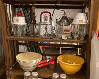 vintage bowls and electric whippers