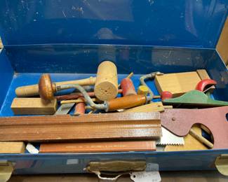 American Tool Chest wooden toys in box