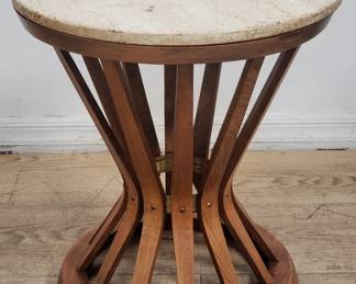 Edward Wormley for Dunbar Sheaf of Wheat walnut round side table