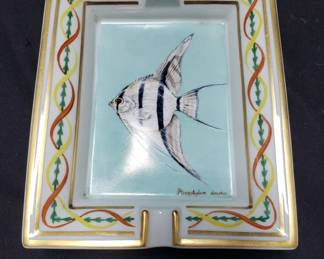 Hermes flying fish porcelain ash tray