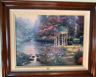 Thomas Kincade "The Garden of Prayer" oil