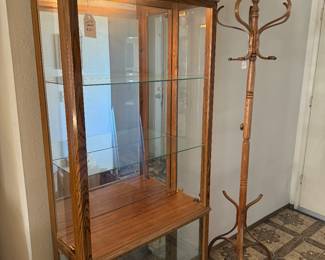 Curio cabinet and coat rack