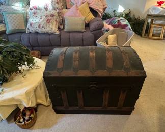 Antique Dome-Top Steam Trunk - two to choose from!