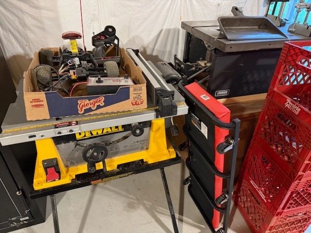 Portable table saw. Creeper. RC car.