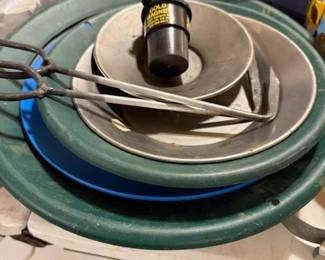 Gold panning equipment.