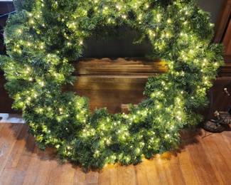HUGE LIGHTED WREATH