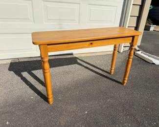 44 SolidWoodConsoleTablewTurnedLegs