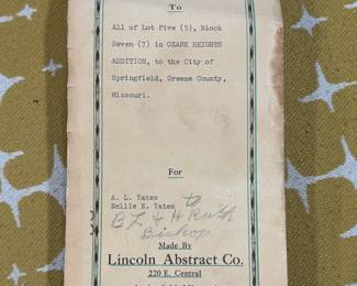 Another abstract and more history of Springfield.