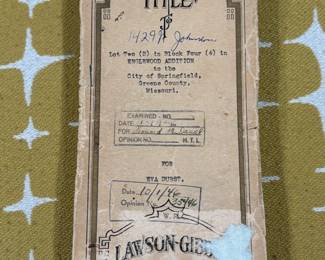 Some Springfield history right here. Gates back to December 1838. Has the signature of Junius T. Campbell, the brother of John Paul Campbell, one of the founders of Springfield, Missouri.